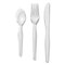 Dixie Cutlery Keeper Tray with Plastic Forks/Knives/Spoons - Clear (180/Box)